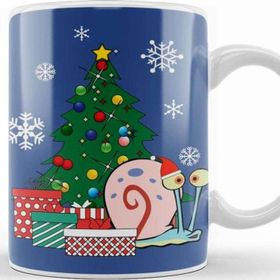 Baskı Dükkanı Gary Around the Christmas Tree Spongebob Kupa