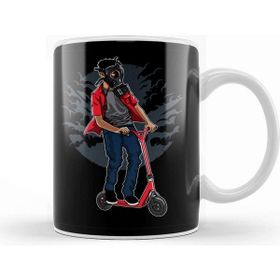 Baskı Dükkanı Gas Mask Scooter Rider Kupa