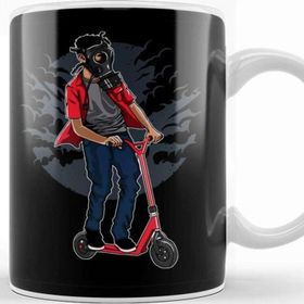 Baskı Dükkanı Gas Mask Scooter Rider Kupa