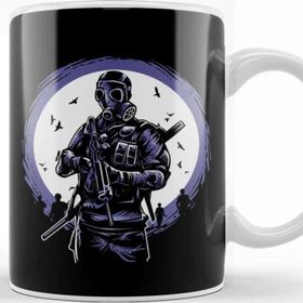 Baskı Dükkanı Gas Mask Soldier Kupa