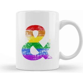 Baskı Dükkanı Gay Pride Rainbow Ampersand Kupa