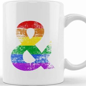 Baskı Dükkanı Gay Pride Rainbow Ampersand Kupa