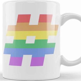 Baskı Dükkanı Gay Pride Rainbow Hashtag Kupa