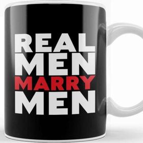 Baskı Dükkanı Gay Pride Real Men Marry Men Kupa
