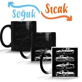 Baskı Dükkanı Generations Mx5 Miata Sihirli Porselen Kupa