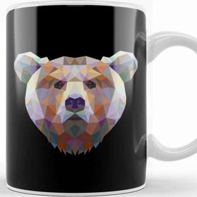 Baskı Dükkanı Geometric Animal Bear Kupa
