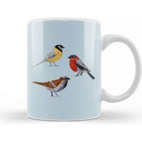 Baskı Dükkanı Geometric Animal Birds Kupa
