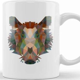 Baskı Dükkanı Geometric Animal Boar Kupa