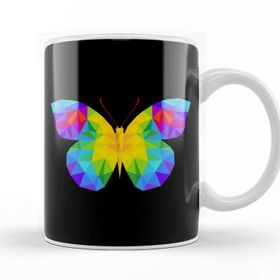 Baskı Dükkanı Geometric Animal Butterfly Kupa