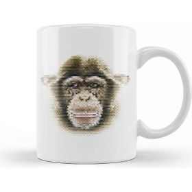 Baskı Dükkanı Geometric Animal Chimpanzee Kupa