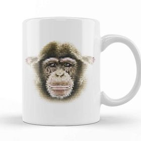 Baskı Dükkanı Geometric Animal Chimpanzee Kupa