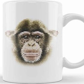 Baskı Dükkanı Geometric Animal Chimpanzee Kupa