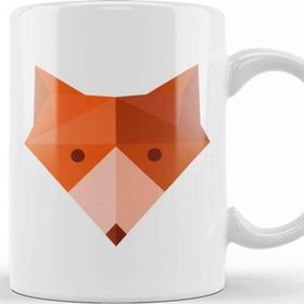 Baskı Dükkanı Geometric Animal Fox Head Kupa
