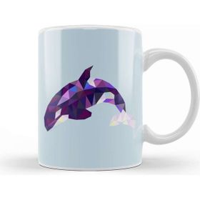 Baskı Dükkanı Geometric Animal Killer Whale Orca Kupa