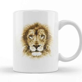Baskı Dükkanı Geometric Animal Lion Kupa