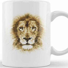 Baskı Dükkanı Geometric Animal Lion Kupa