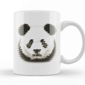 Baskı Dükkanı Geometric Animal Panda Kupa