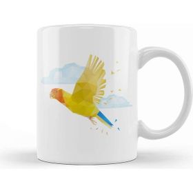 Baskı Dükkanı Geometric Animal Parrot Kupa