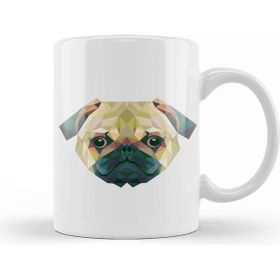 Baskı Dükkanı Geometric Animal Pug Dog Kupa