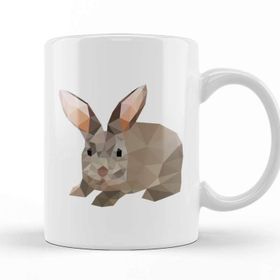 Baskı Dükkanı Geometric Animal Rabbit Kupa