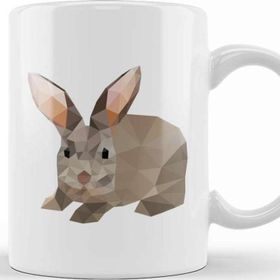 Baskı Dükkanı Geometric Animal Rabbit Kupa