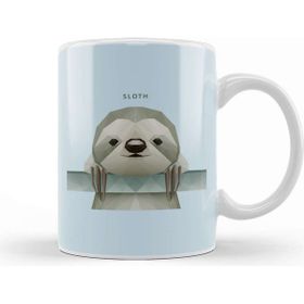 Baskı Dükkanı Geometric Animal Sloth Kupa