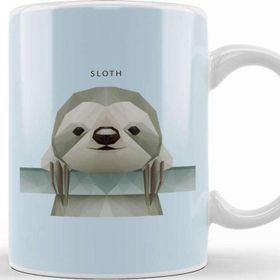 Baskı Dükkanı Geometric Animal Sloth Kupa