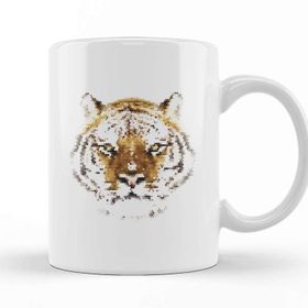 Baskı Dükkanı Geometric Animal Tiger Kupa