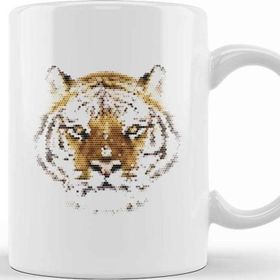 Baskı Dükkanı Geometric Animal Tiger Kupa