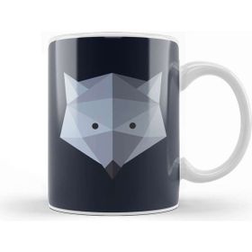 Baskı Dükkanı Geometric Animal Wolf Kupa