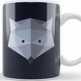 Baskı Dükkanı Geometric Animal Wolf Kupa