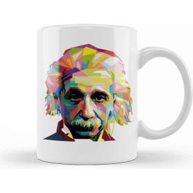 Baskı Dükkanı Geometric Celebrity Albert Einstein Kupa