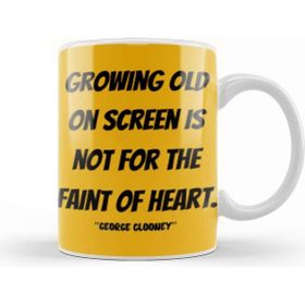 Baskı Dükkanı George Clooney Quotes Gift Vintage Retro Rainbow Style Kupa