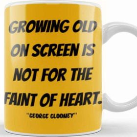 Baskı Dükkanı George Clooney Quotes Gift Vintage Retro Rainbow Style Kupa
