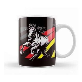 Baskı Dükkanı German Flag Horse Riding Equestrian Sport Horseshoe Saddle Kupa