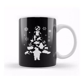 Baskı Dükkanı Ghostbusters Christmas Tree Silhouette Kupa