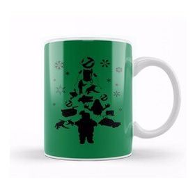 Baskı Dükkanı Ghostbusters Christmas Tree Silhouette Kupa