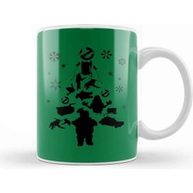 Baskı Dükkanı Ghostbusters Christmas Tree Silhouette Kupa