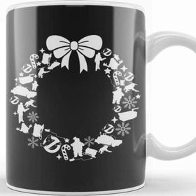 Baskı Dükkanı Ghostbusters Christmas Wreath Pattern Kupa