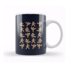 Baskı Dükkanı Gingerbread Man Ninjas Christmas Kupa