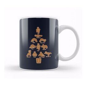 Baskı Dükkanı Gingerbread Man Yoga Christmas Kupa