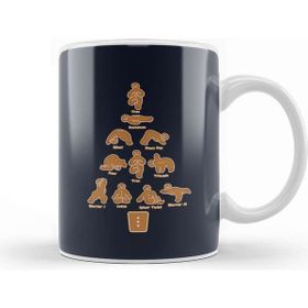 Baskı Dükkanı Gingerbread Man Yoga Christmas Kupa