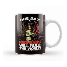Baskı Dükkanı Gingers Will Rule World Redhead Angel Evil Ginger Irish Kupa