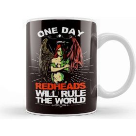 Baskı Dükkanı Gingers Will Rule World Redhead Angel Evil Ginger Irish Kupa