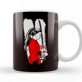 Baskı Dükkanı Girl Japanese Warrior Kendo Katana Sword Martial Arts Ninja Kupa