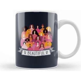Baskı Dükkanı Girl Power Beautiful Banner Kupa