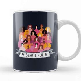 Baskı Dükkanı Girl Power Beautiful Banner Kupa