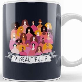 Baskı Dükkanı Girl Power Beautiful Banner Kupa