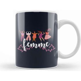 Baskı Dükkanı Girl Power Femme Text Kupa Bardak