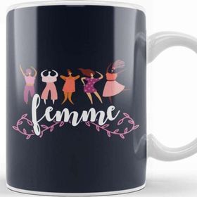 Baskı Dükkanı Girl Power Femme Text Kupa Bardak